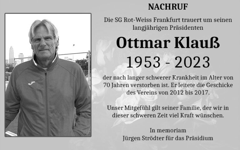 Read more about the article Nachruf zum Tod von Ottmar Klauß