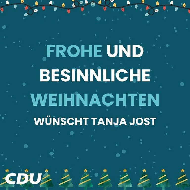 Read more about the article Weihnachtsbotschaft von Tanja Jost (CDU) an unseren Verein